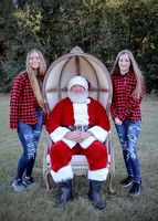 Addie, Riley and Santa